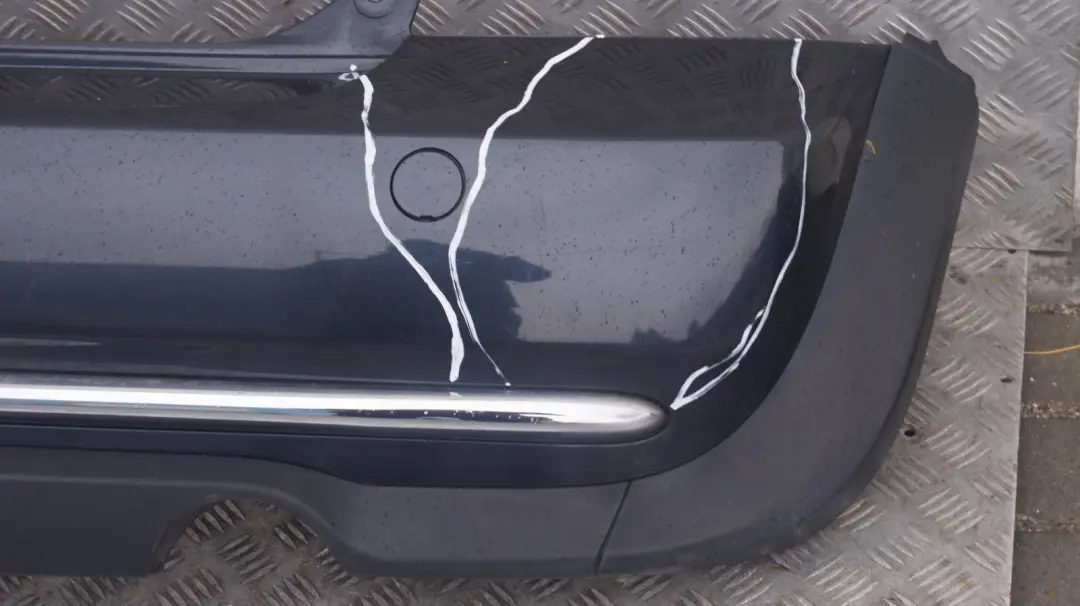 Bumper Trim Panel Astro Black Metallic - A25 to BMW MINI Cooper R50 1 Rear with Part number 0393501 BMW MINI Cooper R50 1 Rear Bumper Trim Panel Astro Black Metallic - A25 - SKU 0393501-ASB1 - Part number 0393501