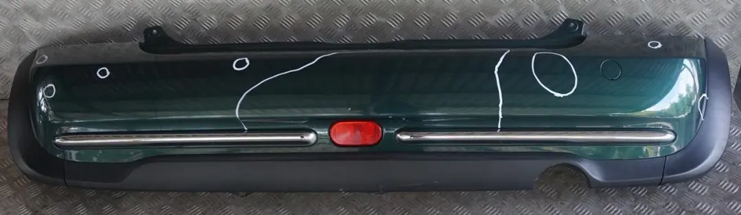 Stossfänger Hinten British Racing Green Gruen - A67 für BMW Mini Cooper R50 mit Teilenummer 0393501 BMW Mini Cooper R50 Stossfänger Hinten British Racing Green Gruen - A67 - SKU 0393501-BRG - Teilenummer 0393501