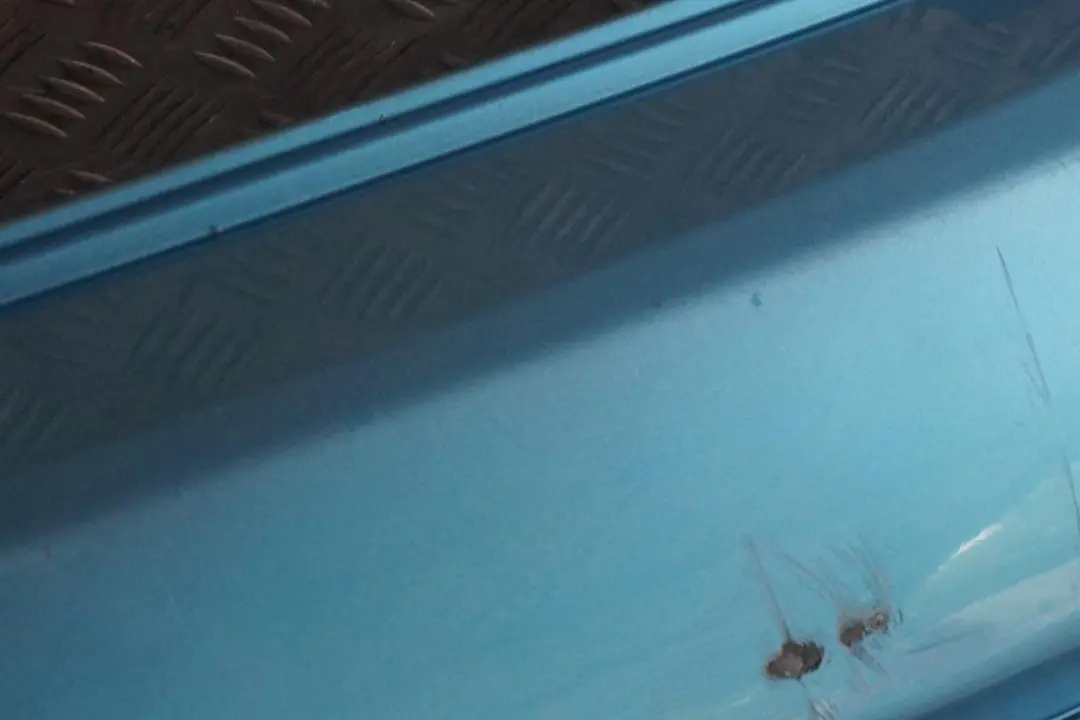 Bumper Trim Panel Electric Blue Metallic - 870 to BMW Mini Cooper R50 Rear with Part number 0393501 BMW Mini Cooper R50 Rear Bumper Trim Panel Electric Blue Metallic - 870 - SKU 0393501-ELB - Part number 0393501