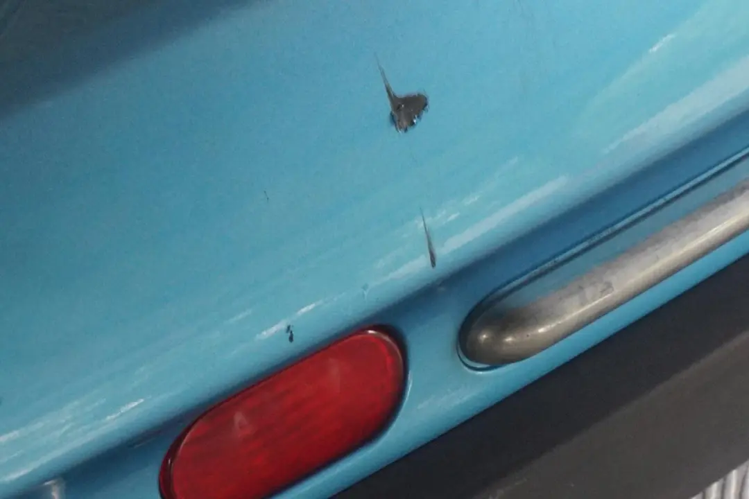 Bumper Trim Panel Electric Blue Metallic - 870 to BMW Mini Cooper R50 Rear with Part number 0393501 BMW Mini Cooper R50 Rear Bumper Trim Panel Electric Blue Metallic - 870 - SKU 0393501-ELB - Part number 0393501