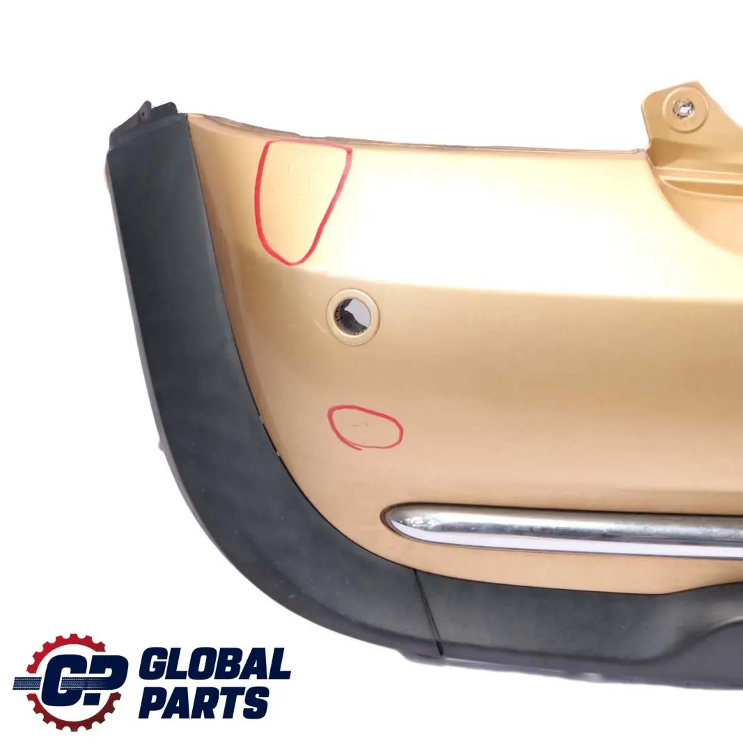 Bumper Trim Panel PDC Solid Gold Metallic - 859 to Mini Cooper One R50 Rear with Part number 0393504 Mini Cooper One R50 Rear Bumper Trim Panel PDC Solid Gold Metallic - 859 - SKU 0393504-SDB - Part number 0393504