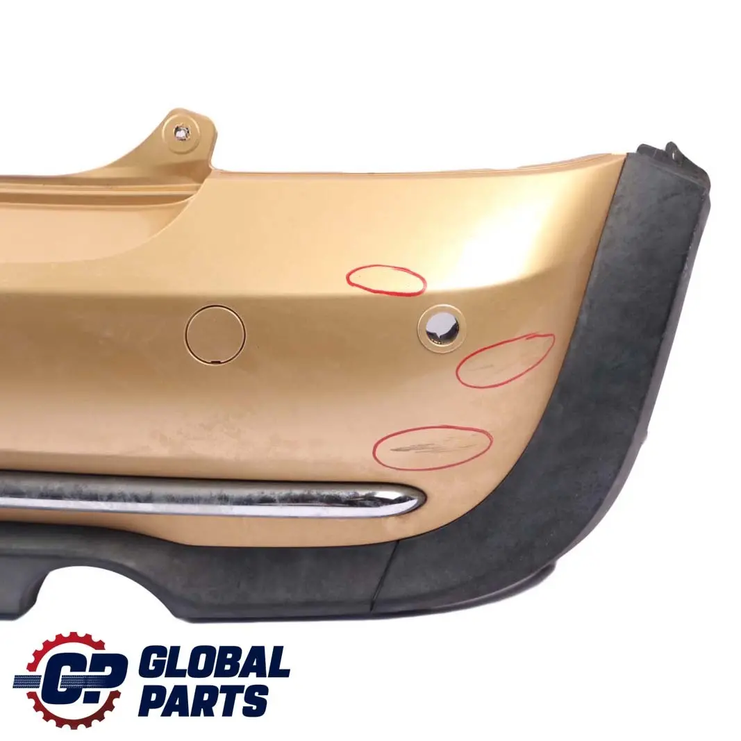 Bumper Trim Panel PDC Solid Gold Metallic - 859 to Mini Cooper One R50 Rear with Part number 0393504 Mini Cooper One R50 Rear Bumper Trim Panel PDC Solid Gold Metallic - 859 - SKU 0393504-SDB - Part number 0393504