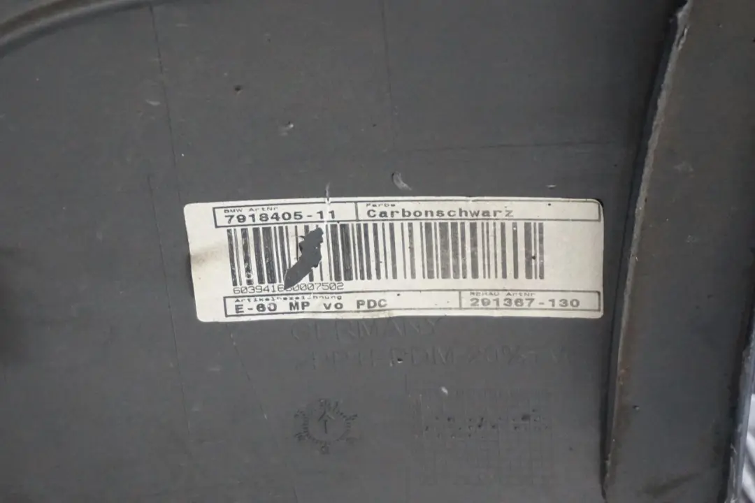 BMW 5 E60 E61 M Sport Front Bumper Trim Panel Monacoblau Blue Metallic - A35 - SKU 0394346-MB - Part number 0394346