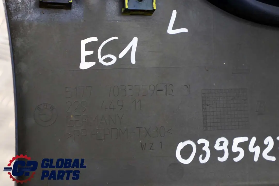 BMW 5 E61 Bas de Porte Seuil a Gauche Bleu Mystique Mystic Bleu - A07 - SKU 0395427-MYS - Numéro de pièce 0395427