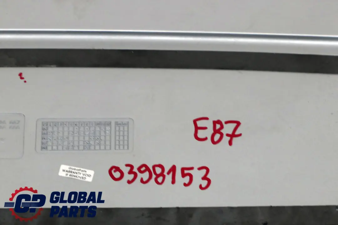 BMW 1 Series E81 E87 Trunk Lid Tailgate Boot Lid Spoiler Titansilber Silver - SKU 0398153 - Part number 0398153