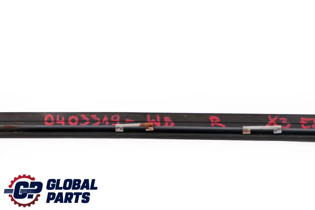 Front Right O/S Windscreen Drip Moulding Trim Bluewater Blue to BMW X3 Series E83 with Part number 0403319 BMW X3 Series E83 Front Right O/S Windscreen Drip Moulding Trim Bluewater Blue - SKU 0403319-WB - Part number 0403319