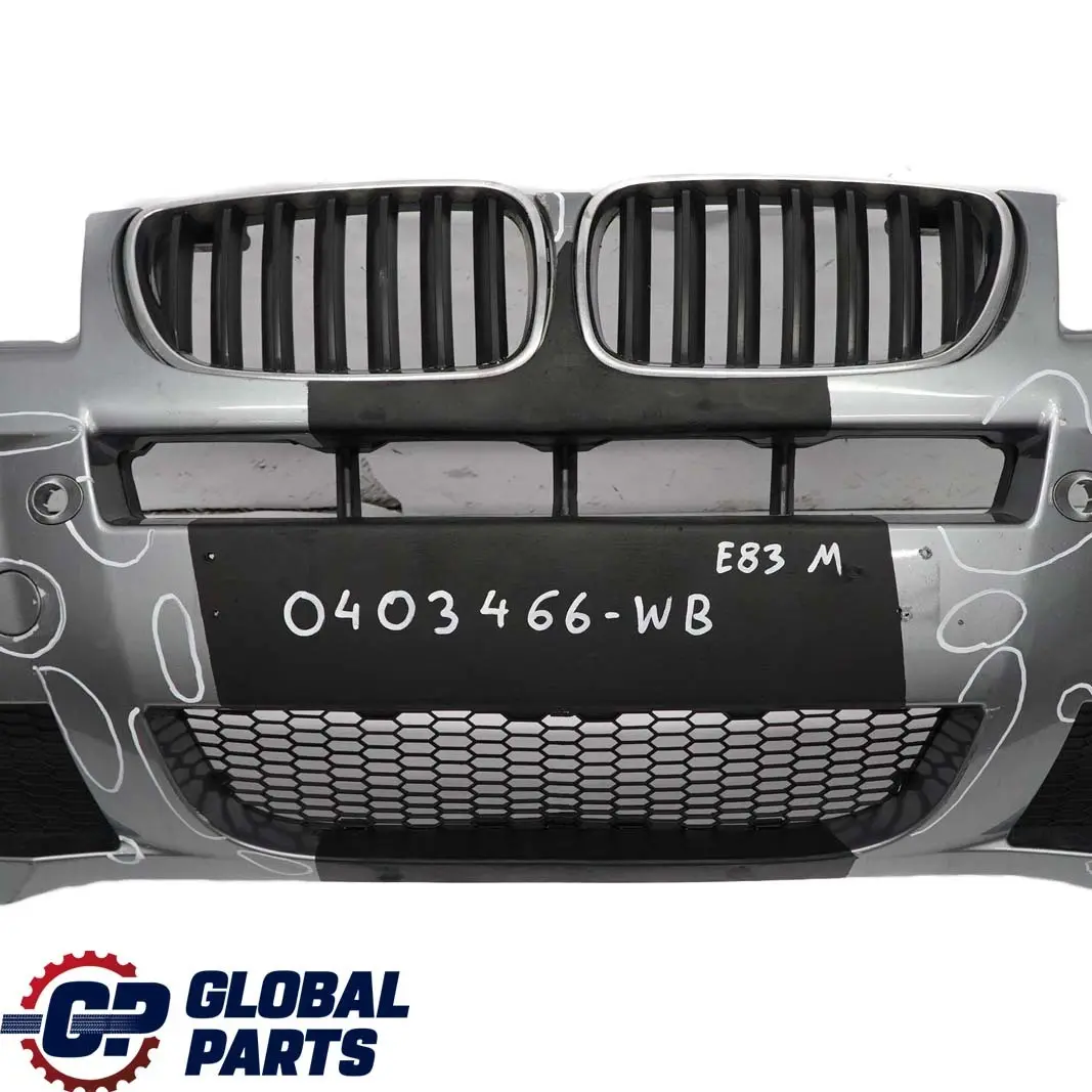 BMW X3 E83 M Sport Complete Front Bumper PDC Bluewater Blue Metallic - 896 - SKU 0403466-WB - Part number 0403466
