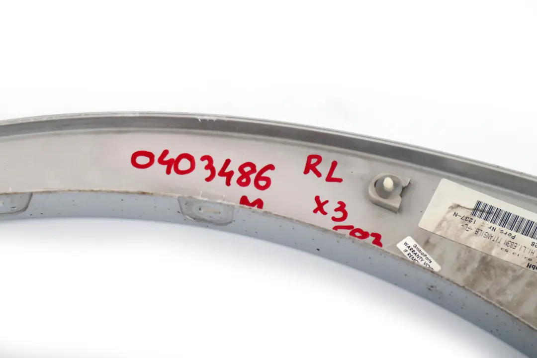 BMW X3 Series E83 M Sport Rear Left N/S Wheel Arch Cover Titansilber Silver - SKU 0403486-TS - Part number 0403486