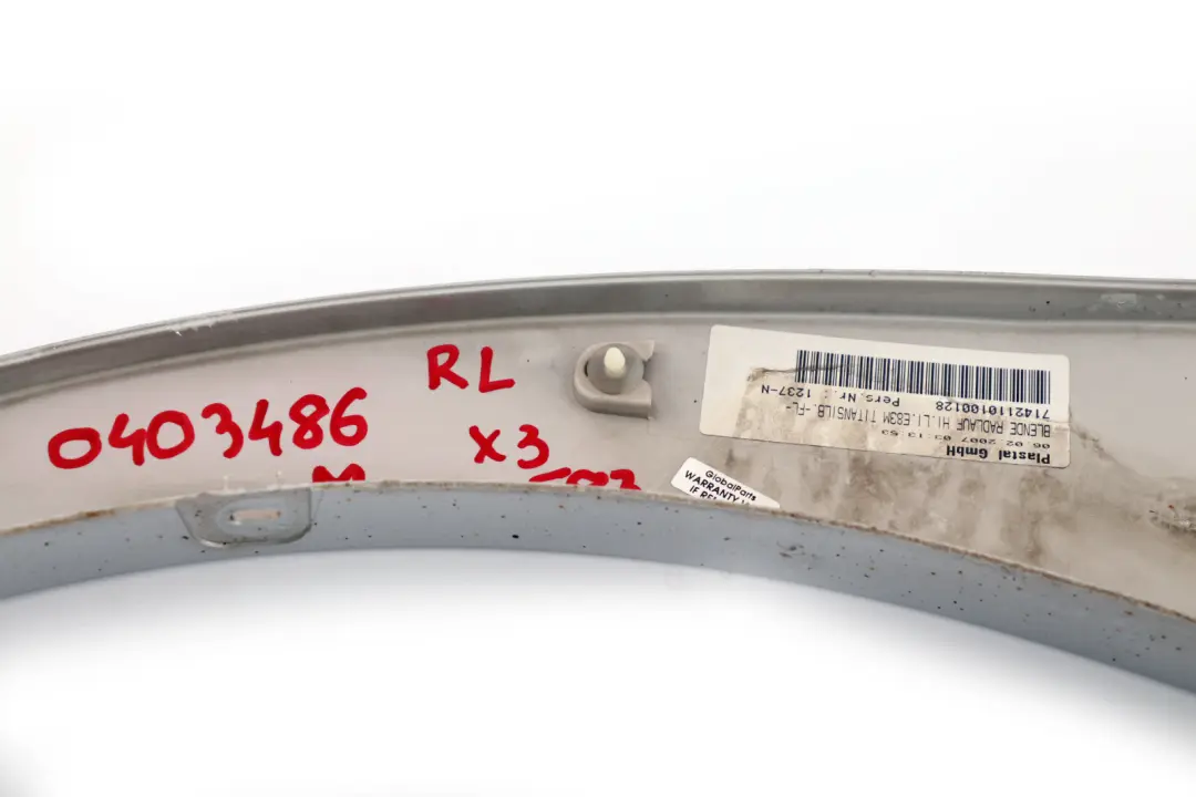BMW X3 Series E83 M Sport Rear Left N/S Wheel Arch Cover Titansilber Silver - SKU 0403486-TS - Part number 0403486