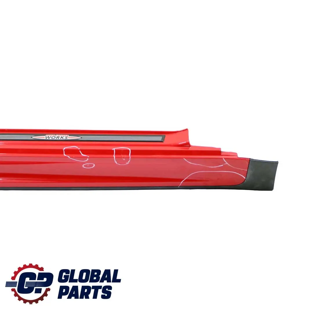 Right Door O/S Sill Skirt Side Trim Chili Red 851 to Mini Cooper R56 R57 JCW Cover with Part number 0404114 Mini Cooper R56 R57 JCW Cover Right Door O/S Sill Skirt Side Trim Chili Red 851 - SKU 0404114-CHRED - Part number 0404114