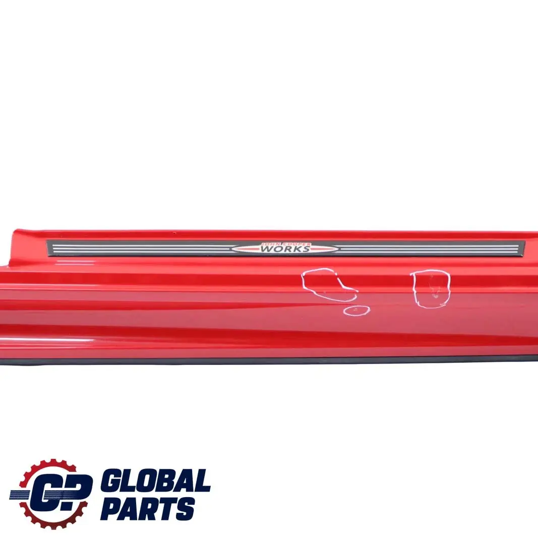 Right Door O/S Sill Skirt Side Trim Chili Red 851 to Mini Cooper R56 R57 JCW Cover with Part number 0404114 Mini Cooper R56 R57 JCW Cover Right Door O/S Sill Skirt Side Trim Chili Red 851 - SKU 0404114-CHRED - Part number 0404114
