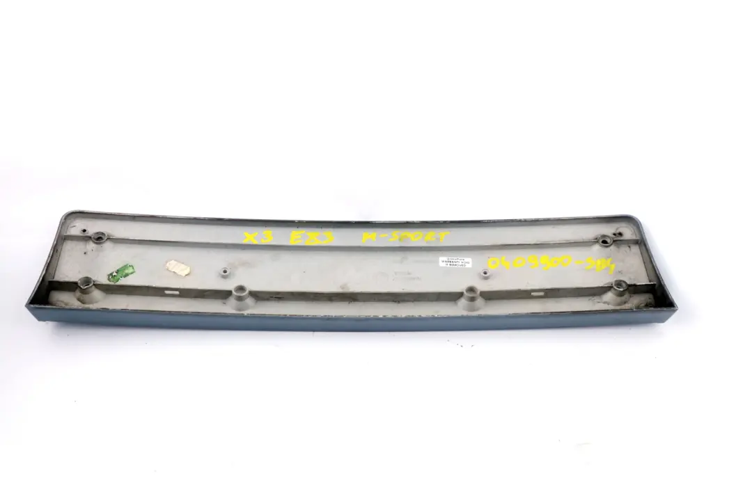 BMW X3 Series E83 Front Bumper Licence Plate Base Silver Grey Metallic 3414323 - SKU 0409900-SBG - Part number 0409900