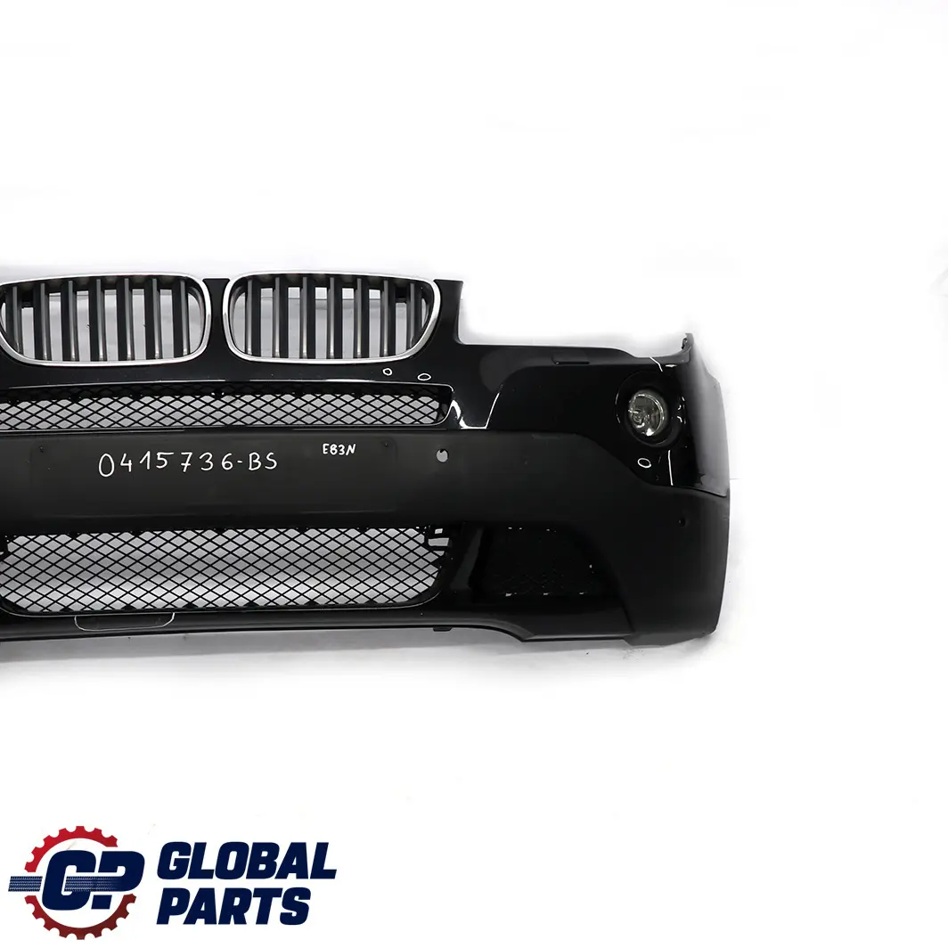 Complete Front Bumper PDC Black Sapphire Metallic - 475 to BMW X3 E83 LCI with Part number 0415736 BMW X3 E83 LCI Complete Front Bumper PDC Black Sapphire Metallic - 475 - SKU 0415736-BS - Part number 0415736
