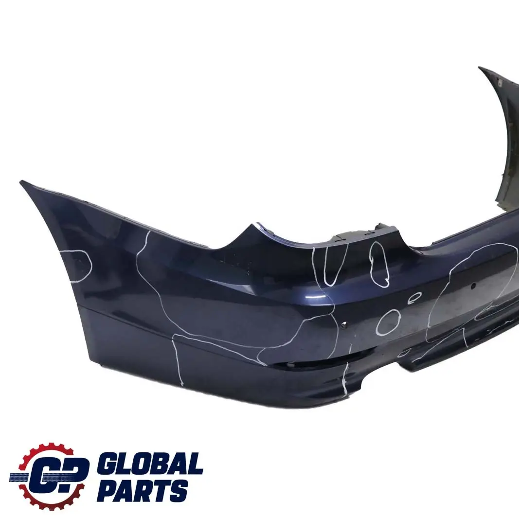 BMW 5 Series E60 1 Saloon Rear Bumper PDC Tiefseeblau Deep Sea Blue - A76 - SKU 0422349-DSB1 - Part number 0422349