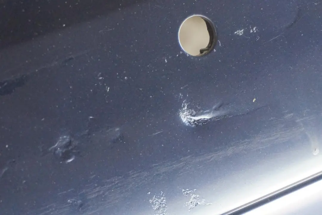 BMW 5 E61 LCI Touring Rear Bumper Trim Panel PDC Tiefseeblau Deep Sea Blue A76 - SKU 0422357-DSB - Part number 0422357