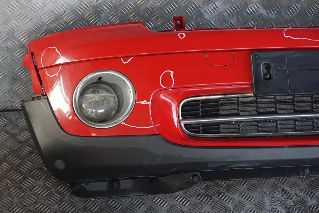 BMW Mini Cooper R55 R56 5 Complete Front Bumper Trim Panel Chili Red - 851 - SKU 0430221-CHRED5 - Part number 0430221