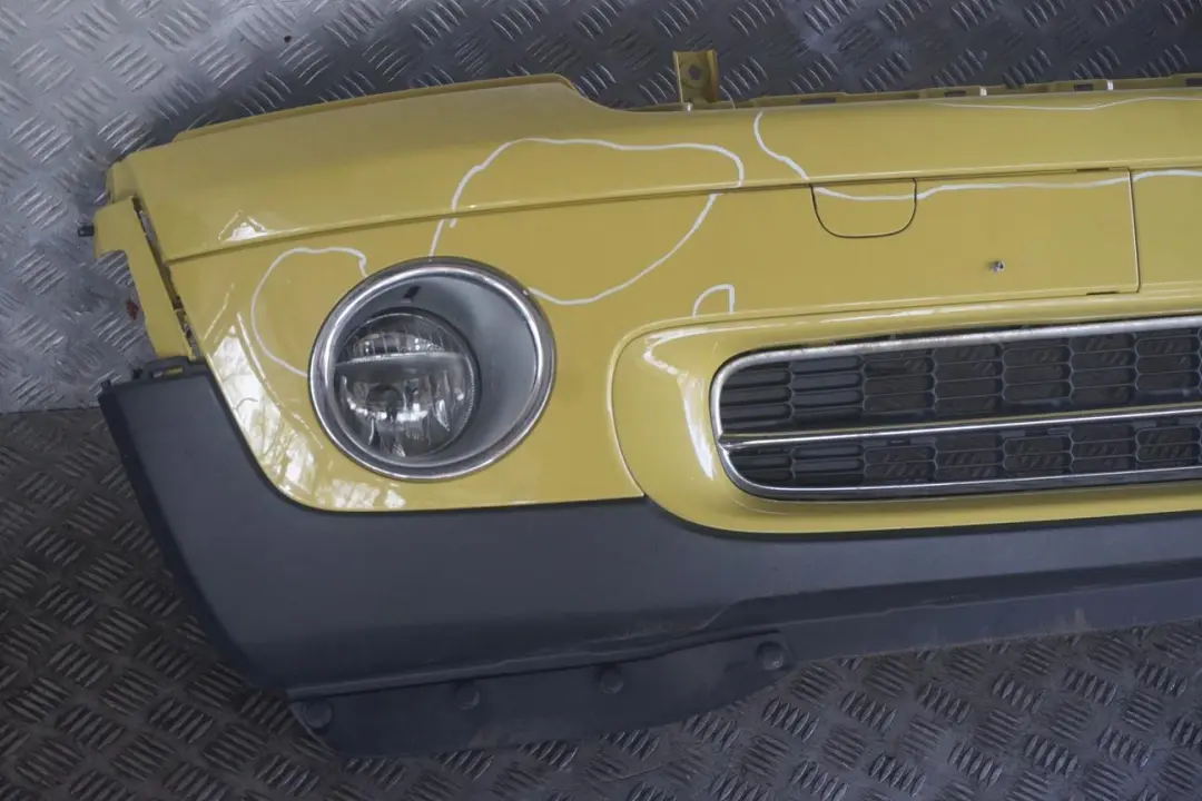 Complete Front Bumper Trim Panel Interchange Yellow - A95 to BMW Mini R55 R56 with Part number 0430221 BMW Mini R55 R56 Complete Front Bumper Trim Panel Interchange Yellow - A95 - SKU 0430221-INTER - Part number 0430221