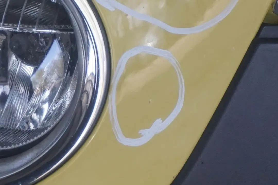 BMW Mini R55 R56 Complete Front Bumper Trim Panel Interchange Yellow - A95 - SKU 0430221-INTER - Part number 0430221