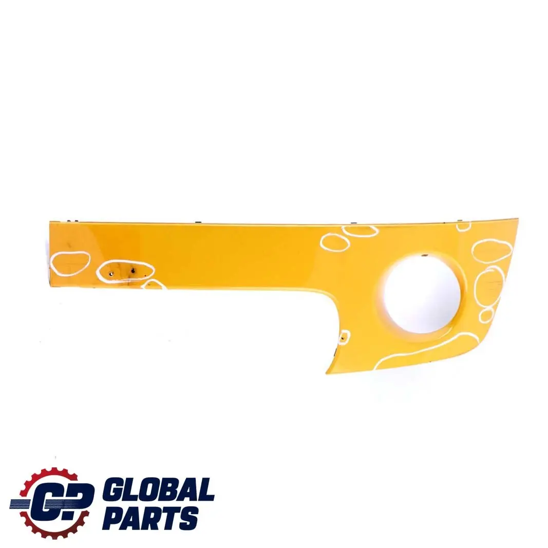Front Bumper Trim Panel Left N/S Mellow Yellow 2751561 to Mini Cooper R55 R56 with Part number 430223 Mini Cooper R55 R56 Front Bumper Trim Panel Left N/S Mellow Yellow 2751561 - SKU 0430223-MY - Part number 430223