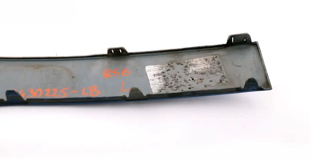 Front Bumper Trim Panel Left N/S Lightning Blue A63 to Mini Cooper One R55 R56 R57 with Part number 0430225 Mini Cooper One R55 R56 R57 Front Bumper Trim Panel Left N/S Lightning Blue A63 - SKU 0430225-LB - Part number 0430225