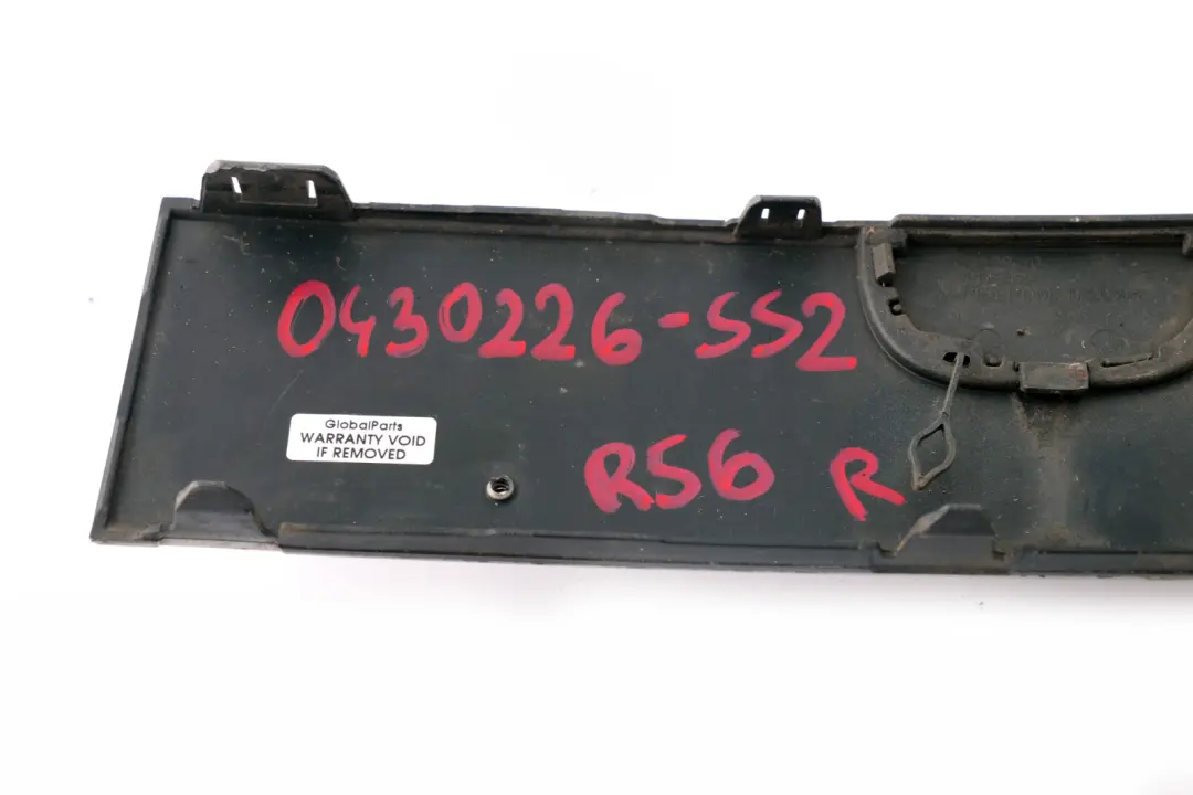 Front Bumper Trim Panel Right Sparkling Silver to Mini Cooper One 2 R55 R56 with Part number 0430226 Mini Cooper One 2 R55 R56 Front Bumper Trim Panel Right Sparkling Silver - SKU 0430226-SS2 - Part number 0430226