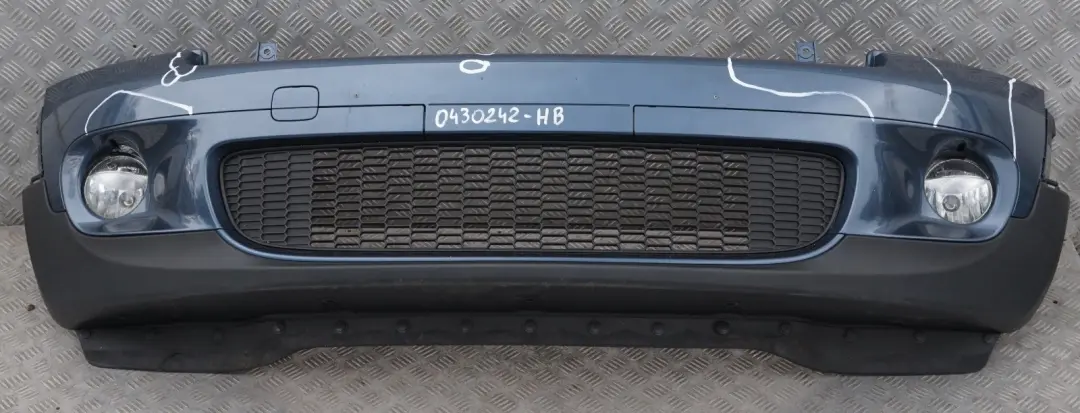 Complete Front Bumper Trim Panel Horizon Blue A93 to BMW Mini Cooper S R55 R56 with Part number 0430242 BMW Mini Cooper S R55 R56 Complete Front Bumper Trim Panel Horizon Blue A93 - SKU 0430242-HB - Part number 0430242