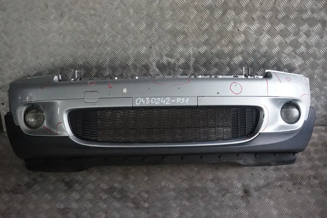 Stossfänger Vorn Pure Silver Silber - 900 für BMW Mini R55 R56 R57 Cooper S mit Teilenummer 0430242 BMW Mini R55 R56 R57 Cooper S Stossfänger Vorn Pure Silver Silber - 900 - SKU 0430242-PS1 - Teilenummer 0430242