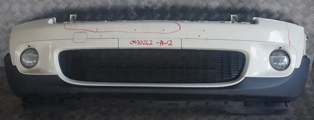 BMW Mini Cooper S R55 R56 R57 2 Complete Front Bumper Trim Panel Pepper White - SKU 0430242-PW2 - Part number 0430242