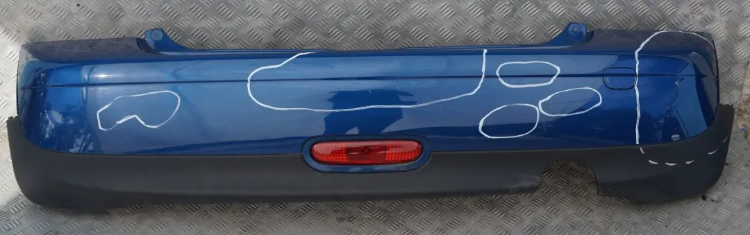 Panel Rear Bumper Lightning Blue Metallic - A63 to BMW Mini Cooper One 3 R56 R57 with Part number 430247 BMW Mini Cooper One 3 R56 R57 Panel Rear Bumper Lightning Blue Metallic - A63 - SKU 0430247-LB3 - Part number 430247