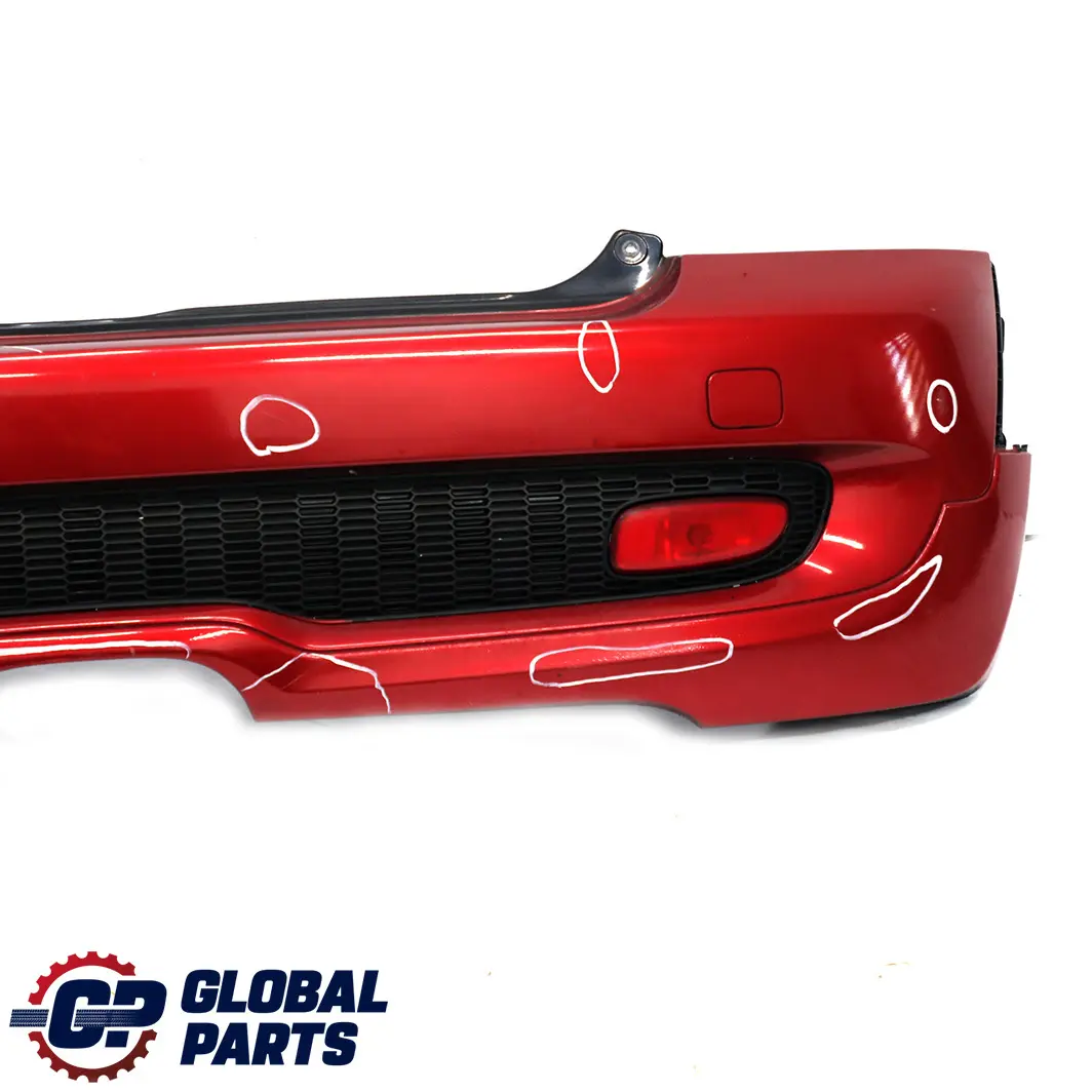 Mini Cooper S R56 R57 Complete Rear Bumper Trim Panel Red Painted - SKU 0430252-RED - Part number 0430252