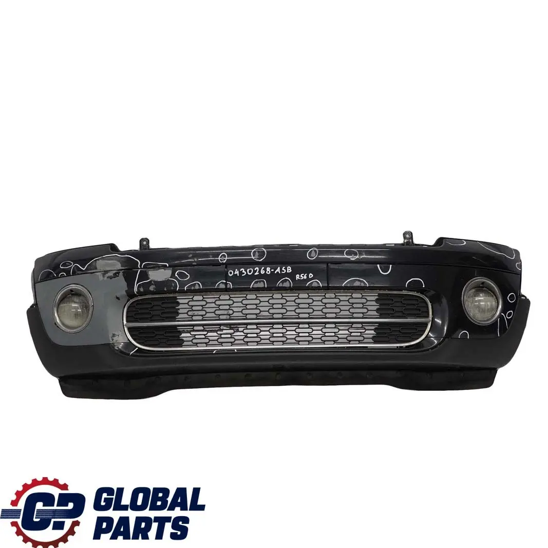 Complete Front Bumper Trim Panel Astro Black - A25 to BMW Mini Cooper D R55 R56 with Part number 0430242 BMW Mini Cooper D R55 R56 Complete Front Bumper Trim Panel Astro Black - A25 - SKU 0430268-ASB - Part number 0430242