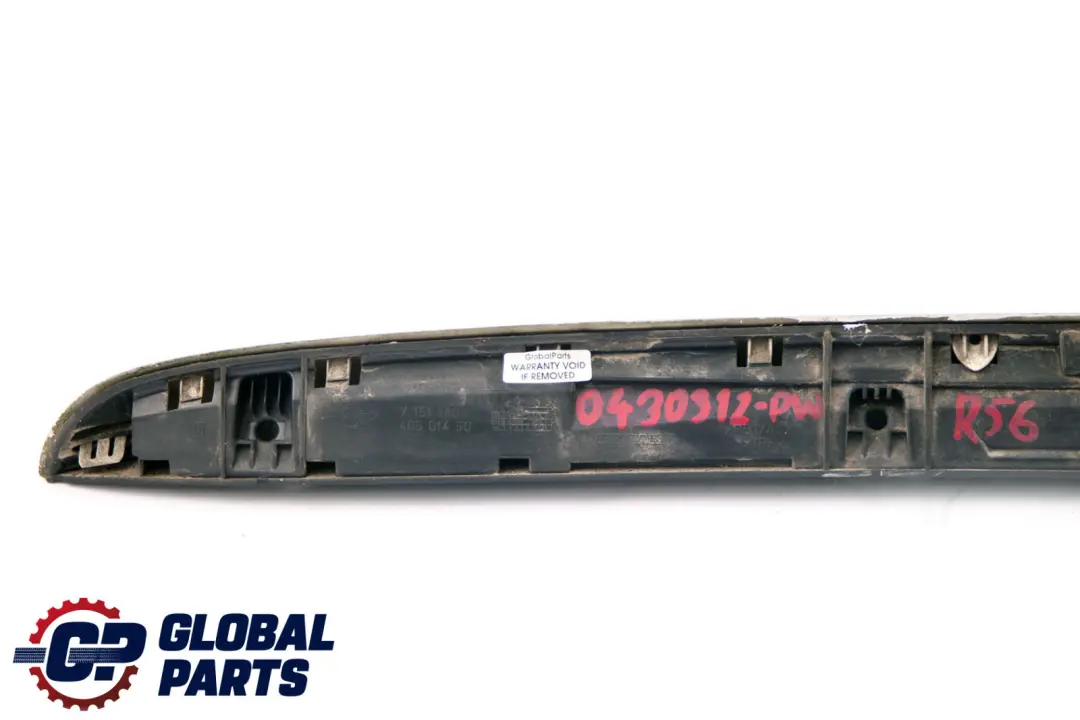 *Mini R56 R56N LCI Griffleiste Heckklappe Lackiert Pepper White 7151140 für mit Teilenummer 0430312 *Mini R56 R56N LCI Griffleiste Heckklappe Lackiert Pepper White 7151140 - SKU 0430312-PW - Teilenummer 0430312