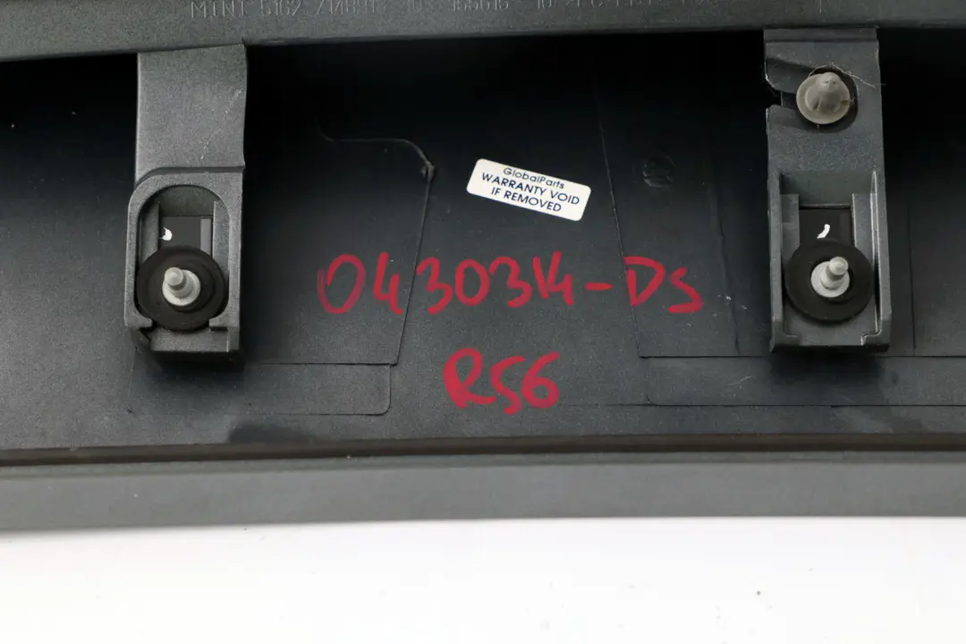Aleron Trasero Tapa Maletero Plata Oscuro 7148913 para Mini Cooper One R56 con número de pieza 0430314 Mini Cooper One R56 Aleron Trasero Tapa Maletero Plata Oscuro 7148913 - SKU 0430314-DS - Número de pieza 0430314
