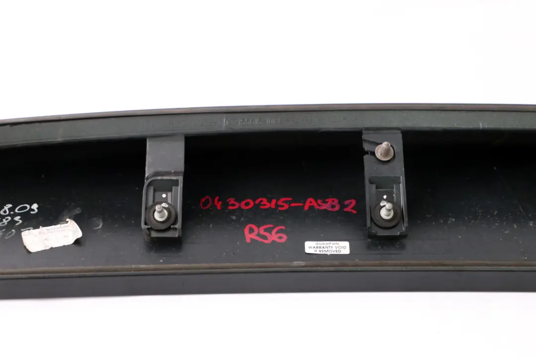 BMW MINI Cooper One 2 R56 Rear Spoiler Astro Black Metallic - A25 7148850 - SKU 0430315-ASB2 - Part number 0430315
