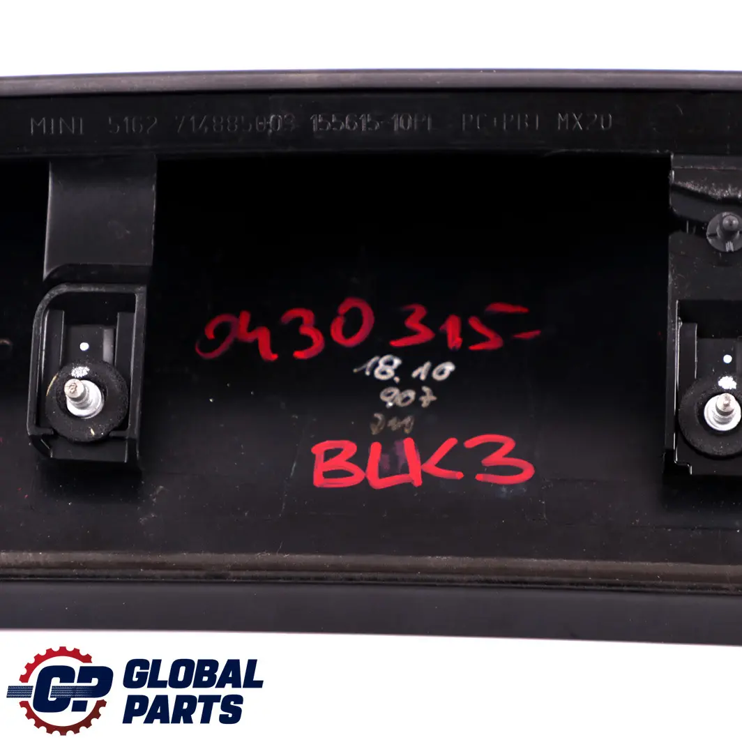 BMW MINI Cooper One 3 R56 LCI Heckspoiler Schwarz 7148850 - SKU 0430315-BLK3 - Teilenummer 0430315