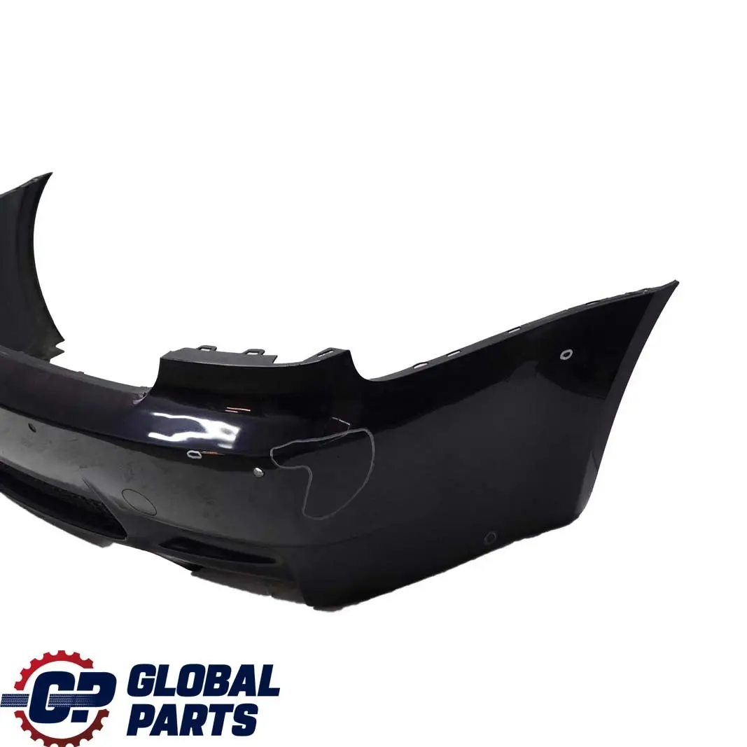 BMW 3 E92 E93 M3 Complete Rear Bumper PDC Jerezschwarz Black Metallic - A73 - SKU 0433104-JEREZ1 - Part number 0433104