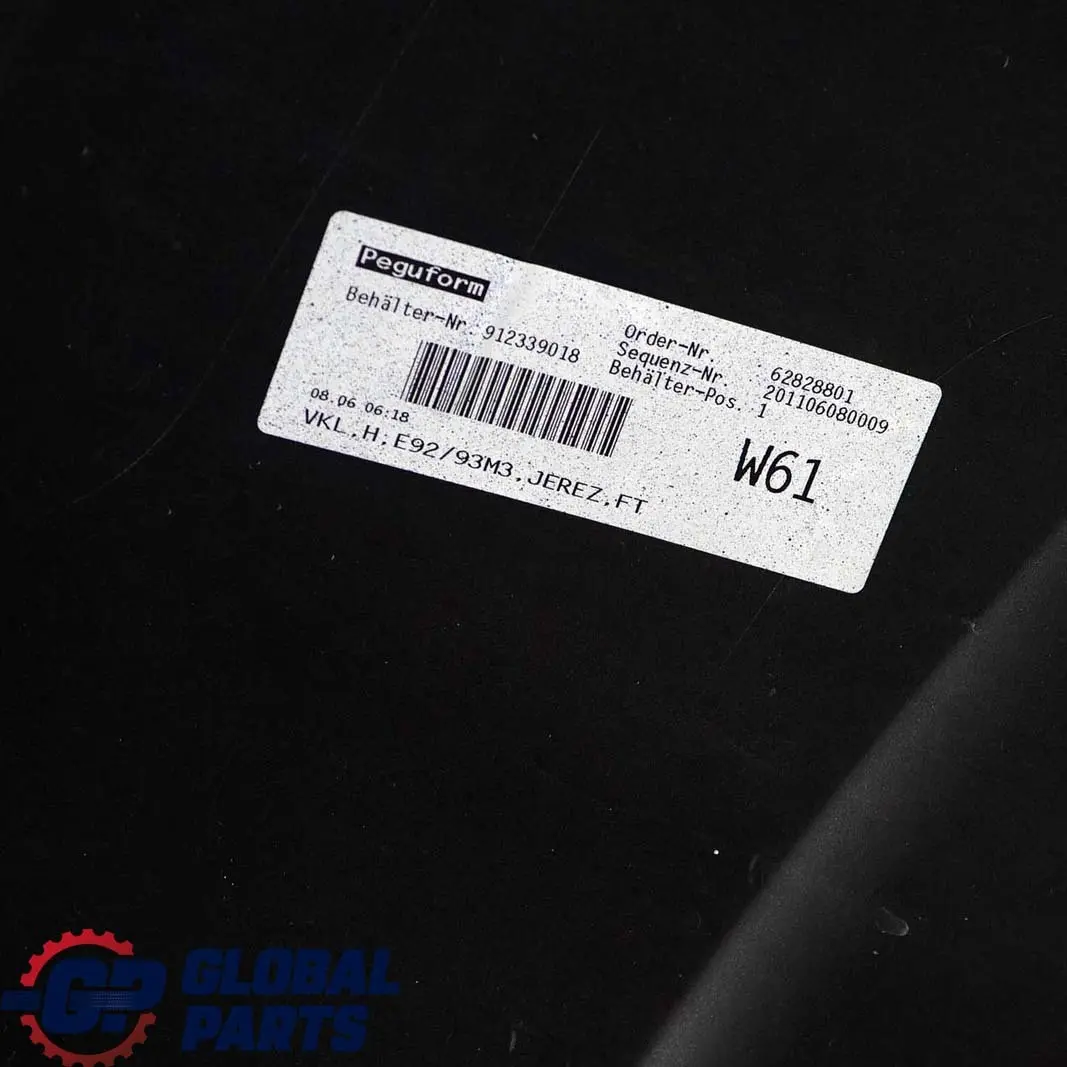 BMW 3 E92 E93 M3 Complete Rear Bumper PDC Jerezschwarz Black Metallic - A73 - SKU 0433104-JEREZ1 - Part number 0433104