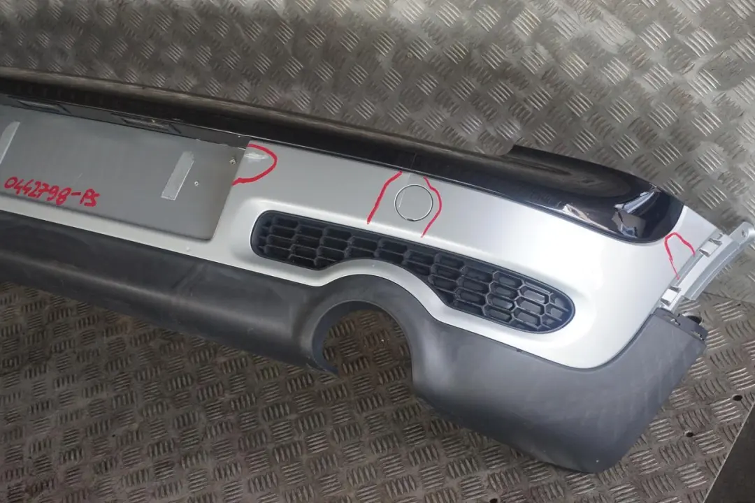 Mini Clubman R55 Cooper S StossfĂ¤nger Hinten Pure Silver Silber - 900 - SKU 0442798-PS - Teilenummer 0442798