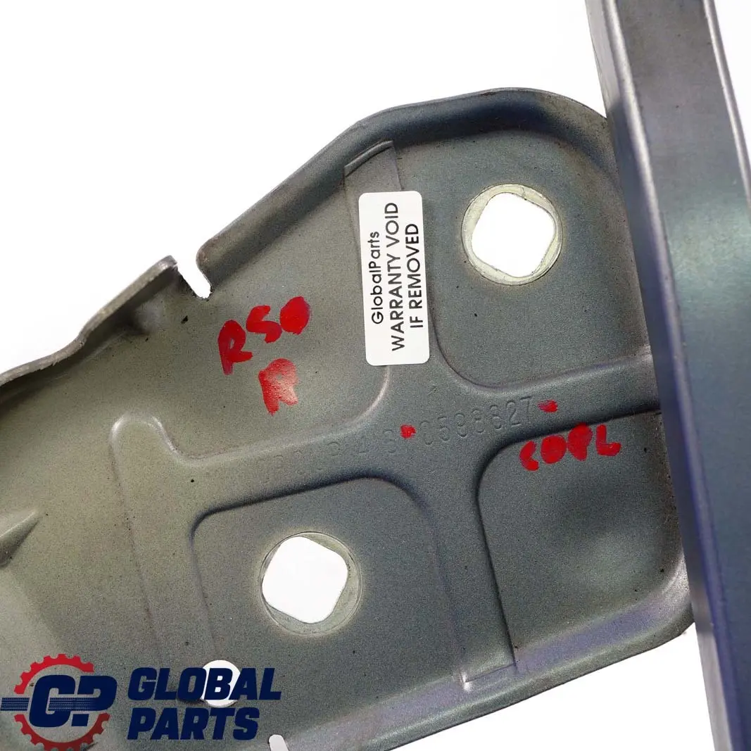 Right O/S Engine Hood Hinge Cool Blue Metallic - A27 to Mini Cooper R50 R53 with Part number 0598827 Mini Cooper R50 R53 Right O/S Engine Hood Hinge Cool Blue Metallic - A27 - SKU 0598827-COOL - Part number 0598827