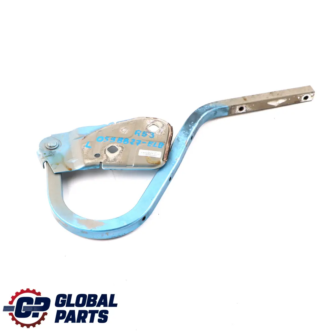 Scharnier Frontklappe rechts Electric Blue Blau für Mini Cooper One R50 R53 mit Teilenummer 0598827 Mini Cooper One R50 R53 Scharnier Frontklappe rechts Electric Blue Blau - SKU 0598827-ELB - Teilenummer 0598827