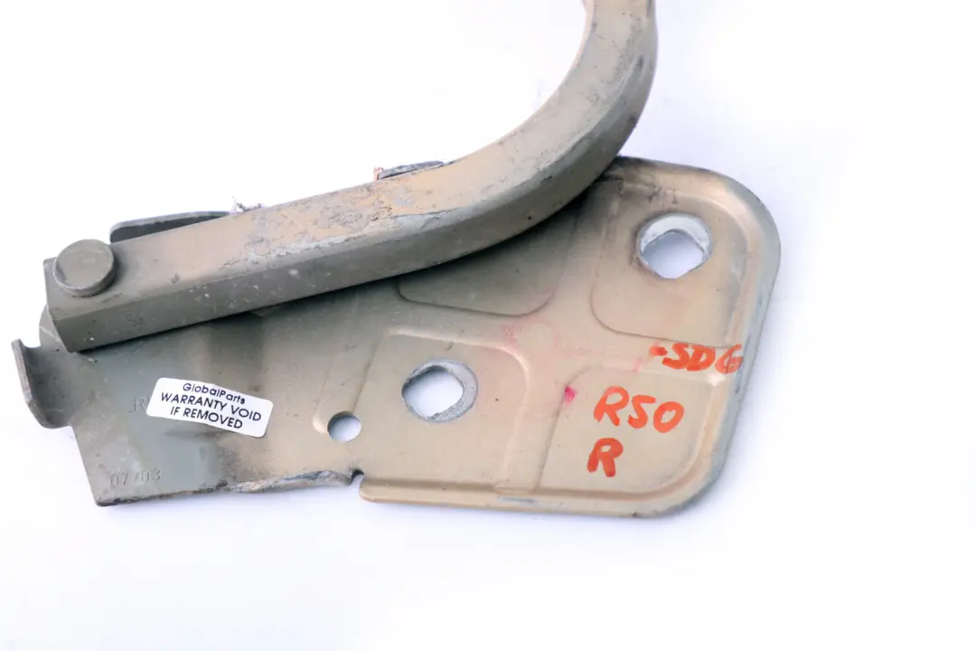 Mini Cooper One R50 R52 R53 Scharnier Frontklappe Rechts Solid Gold - SKU 0598827-SDG - Teilenummer 0598827