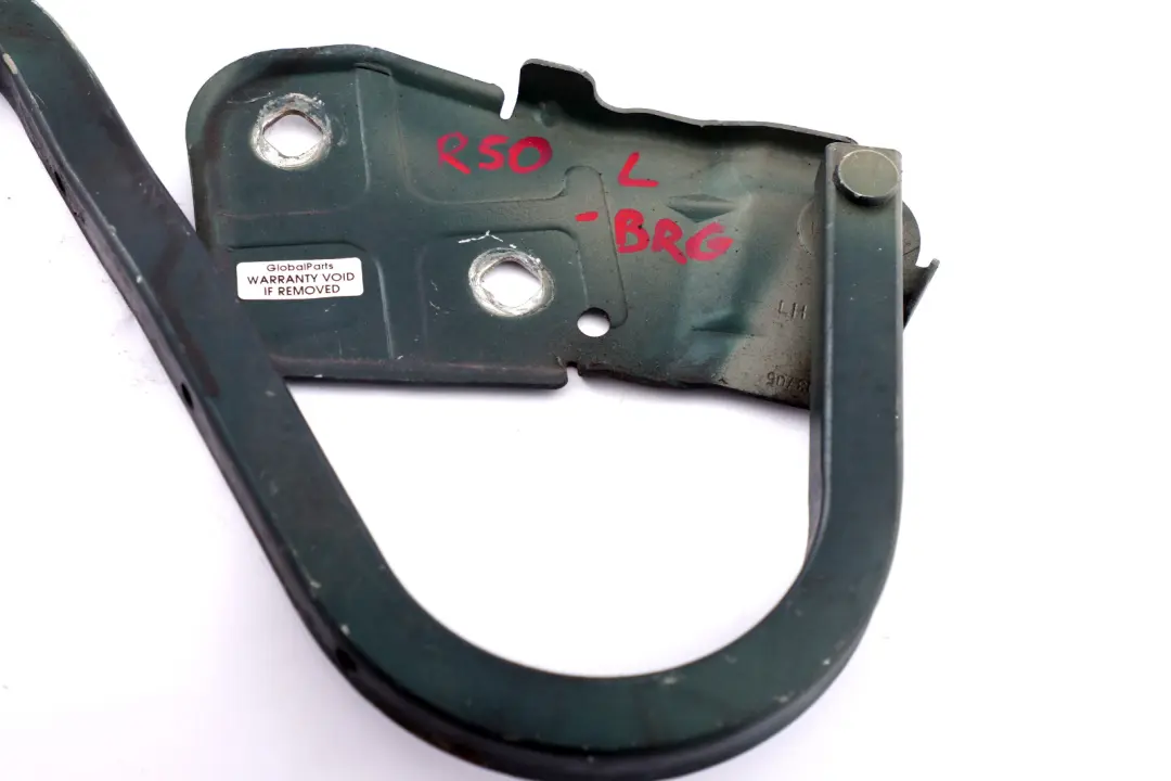 Izquierda Motor Capo Bisagra Capo Verde para Mini Cooper One R50 R52 R53 con número de pieza 0598828 Mini Cooper One R50 R52 R53 Izquierda Motor Capo Bisagra Capo Verde - SKU 0598828-BRG - Número de pieza 0598828