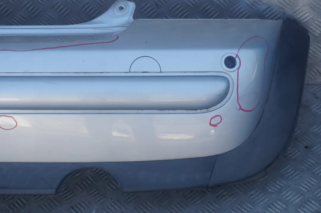 Bumper Trim Panel PDC Pure Silver Metallic - 900 to BMW MINI Cooper R50 Rear with Part number 0697799 BMW MINI Cooper R50 Rear Bumper Trim Panel PDC Pure Silver Metallic - 900 - SKU 0697799-PS - Part number 0697799