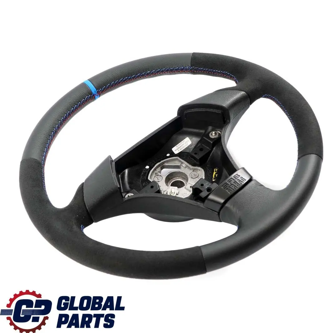 Leather / Alcantara Sport Steering Wheel 3 Spoke Tricoloured to BMW E36 NEW Black with Part number 1092050 BMW E36 NEW Black Leather / Alcantara Sport Steering Wheel 3 Spoke Tricoloured - SKU 1092050-1 - Part number 1092050