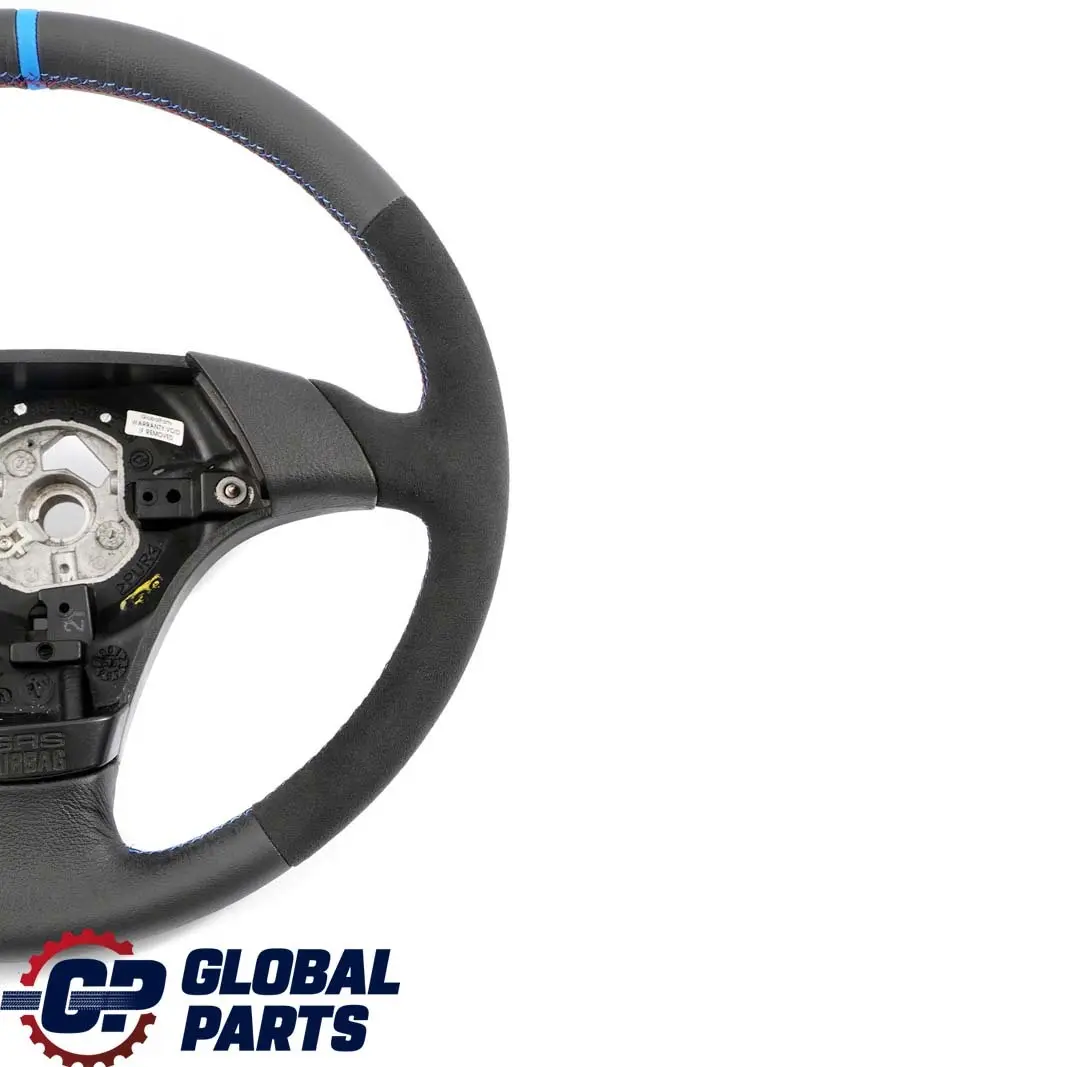 BMW E36 NEW Black Leather / Alcantara Sport Steering Wheel 3 Spoke Tricoloured - SKU 1092050-1 - Part number 1092050