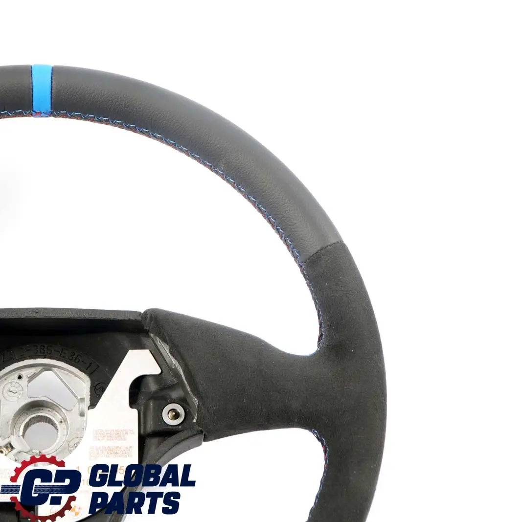 Leather / Alcantara Sport Steering Wheel 3 Spoke Tricoloured to BMW E36 NEW Black with Part number 1092050 BMW E36 NEW Black Leather / Alcantara Sport Steering Wheel 3 Spoke Tricoloured - SKU 1092050-2 - Part number 1092050