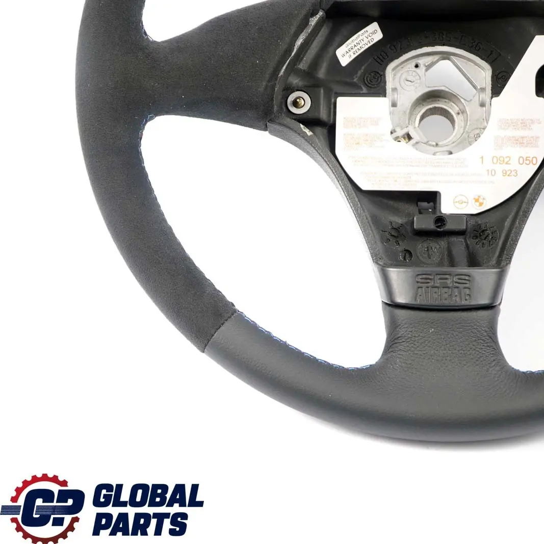 Leather / Alcantara Sport Steering Wheel 3 Spoke Tricoloured to BMW E36 NEW Black with Part number 1092050 BMW E36 NEW Black Leather / Alcantara Sport Steering Wheel 3 Spoke Tricoloured - SKU 1092050-2 - Part number 1092050
