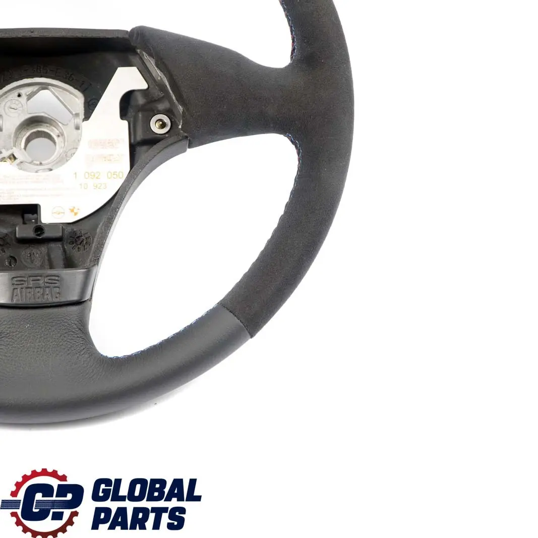 BMW E36 NEW Black Leather / Alcantara Sport Steering Wheel 3 Spoke Tricoloured - SKU 1092050-2 - Part number 1092050