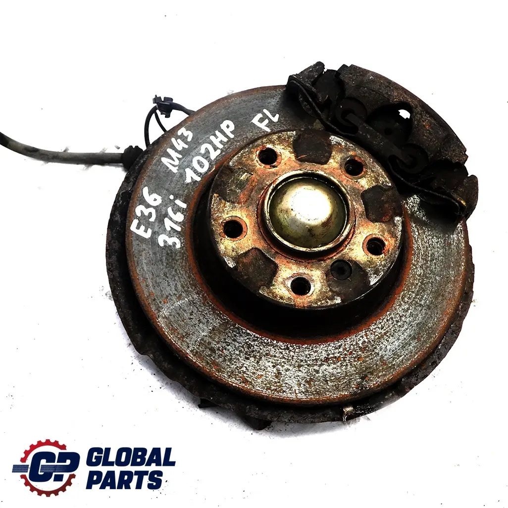 BMW E36 316i 318i 1.9 Delantero Izquierdo Suspension Freno Rueda Portaruedas - SKU 1092079 - Número de pieza 1092079