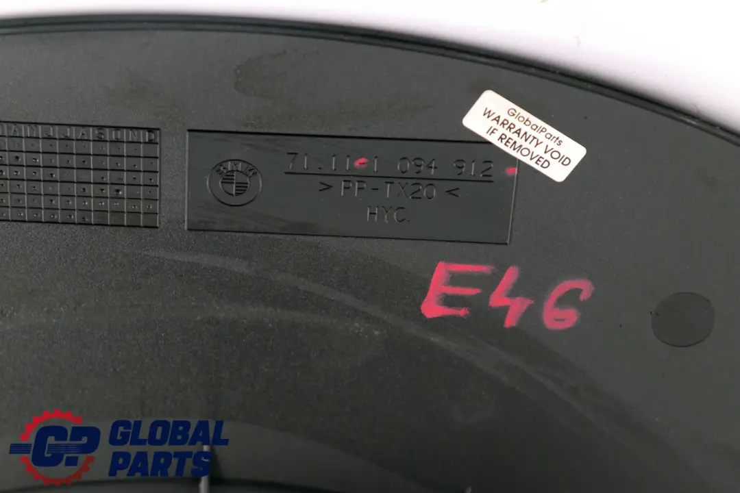 Bac Vide Poche Roue de Secours 7111 pour BMW E46 à propos du numéro de pièce 1094912 BMW E46 Bac Vide Poche Roue de Secours 7111 - SKU 1094912 - Numéro de pièce 1094912